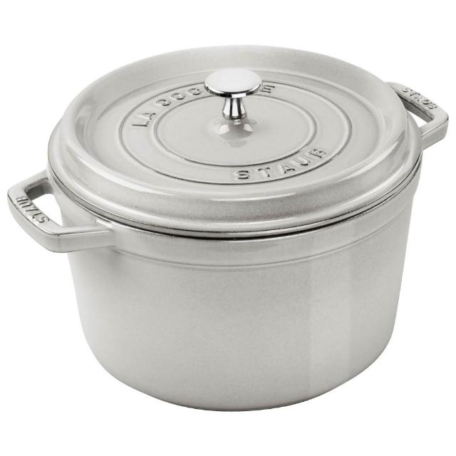 法國Staub La Cocotte 24cm 鑄鐵鍋加深鍋琺瑯鍋圓形湯鍋燉鍋多色任選