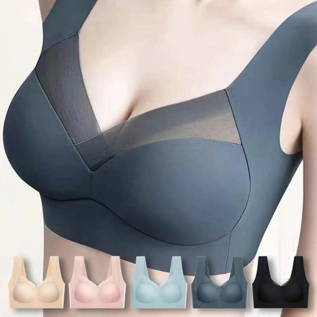 【D.studio】韓版冰絲薄款乳膠無痕內衣 無鋼圈內衣 運動內衣 睡眠內衣 女裝 運動背心 睡衣 涼感內衣 大尺碼【V467】