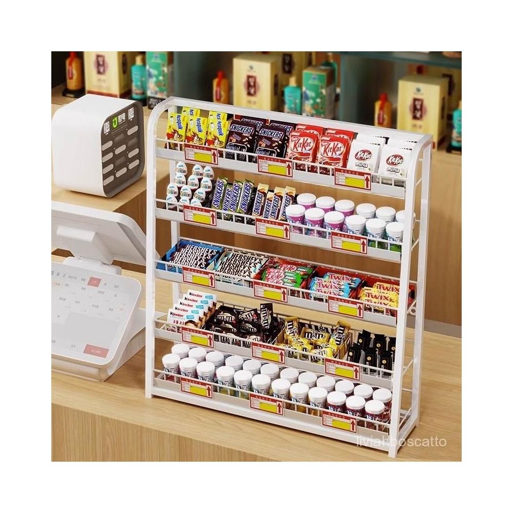 臺灣熱銷 宅配免運 超市收銀臺前小貨架便利店口香糖零食展示架藥店小商品多層置物架