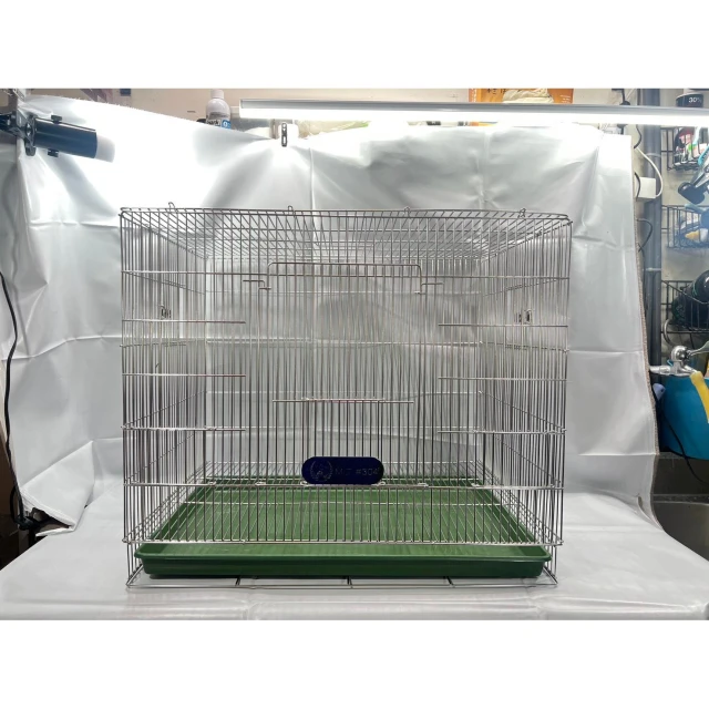 【YOYO 悠悠水族】【悠悠兩棲爬蟲特寵店】兩尺不鏽鋼摺疊鳥籠 白鐵籠 台灣製造 堅固耐用 中大與中小型鸚鵡專用 可當外出籠 鸚鵡用品專區