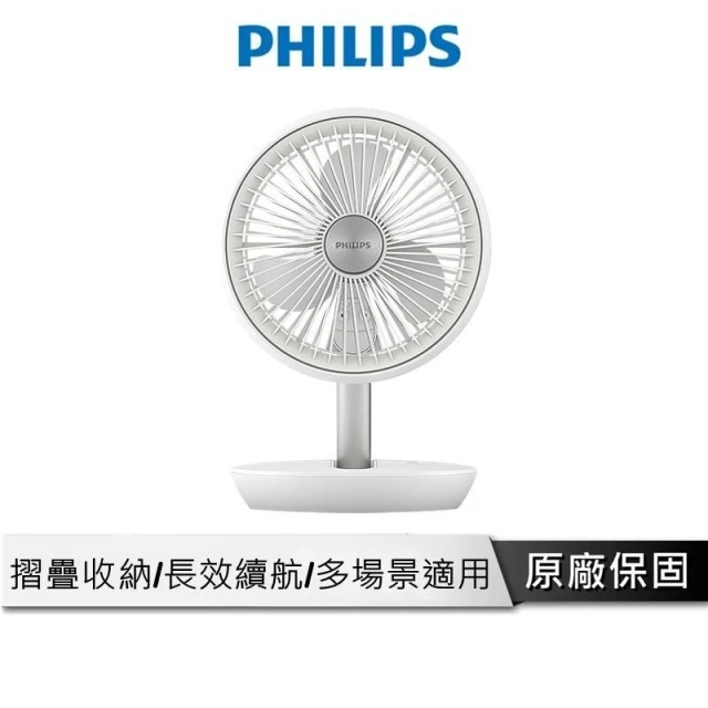 【Philips 飛利浦】PHILIPS 迷你摺疊循環扇 【15H無線續行】 摺疊扇 戶外風扇 隨身風扇 循環扇 風扇 充電電風扇 ACR2124