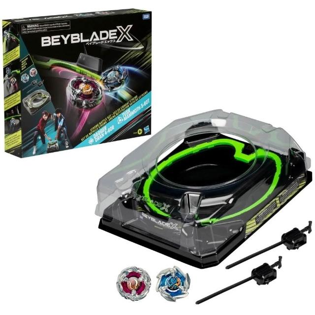 【TAKARA TOMY】Beyblade X Xtreme戰鬥盤 附2個戰鬥陀螺 X （蒼龍4-60 R軸 ＋猛瑪象）免運 正版 戰鬥陀螺套裝