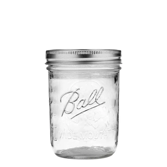 【Ball 梅森】Ball Mason Jar 16oz/480ml 寬口刻度款 梅森罐/玻璃瓶/梅森瓶/儲物罐/廚房用品/密封罐/收納