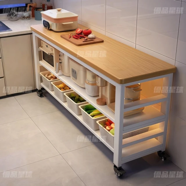 【優品星球】廚房收納餐櫃 電器櫃 120CM/100CM/80CM 電器架 中島櫃 B-206S