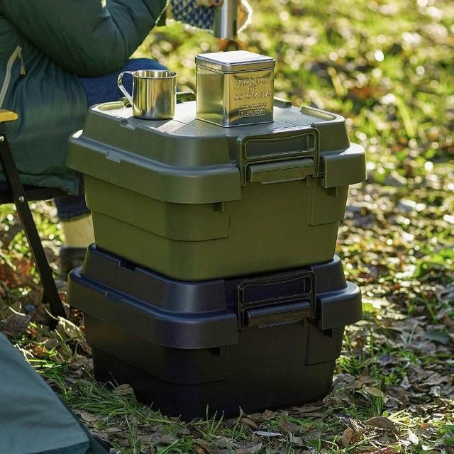 日本RISU TRUNK CARGO二代 日製戶外掀蓋式耐壓收納箱(淺型)-18L-3色可選