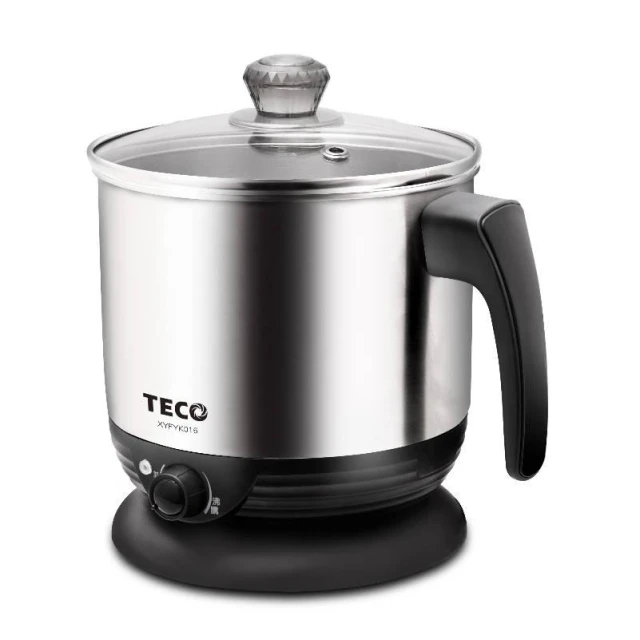 【TECO 東元】1.6L多功能不鏽鋼美食鍋  XYFYK016 (快煮鍋/宿舍鍋/電火鍋/電煮鍋/小火鍋)