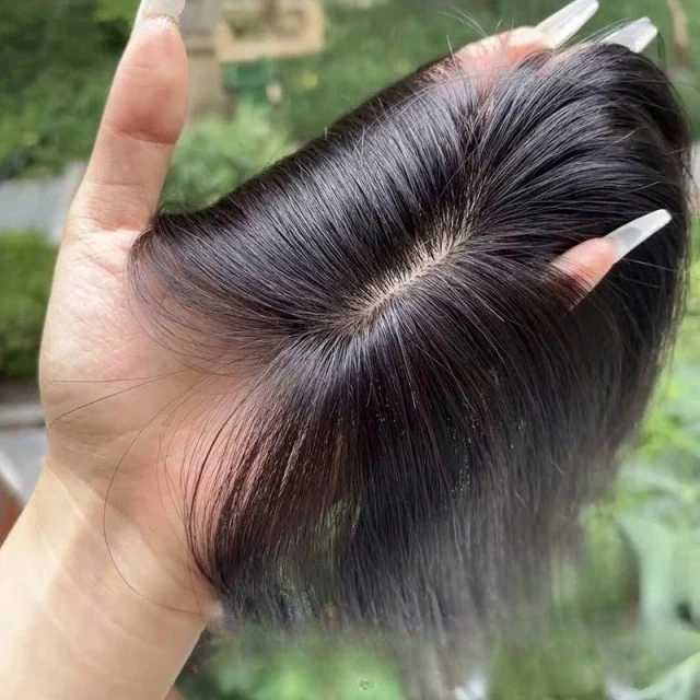 全真髮片 韓系T型瑞士網瀏海假髮片 遮蓋白髮 輕薄無痕蓬鬆高顱頂 增髮量 頭頂補髮片 瀏海髮片 假髮女 真髮 白髮神器