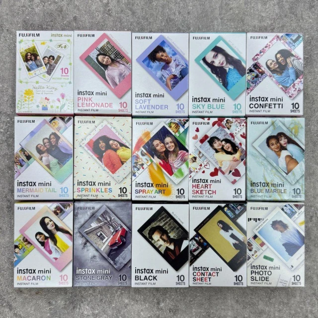 【FUJIFILM 富士軟片】mini系列-底片 instax mini拍立得專用 柔光閃耀 懷舊風 正片風 漸層 Kitty 雙子星 美人魚