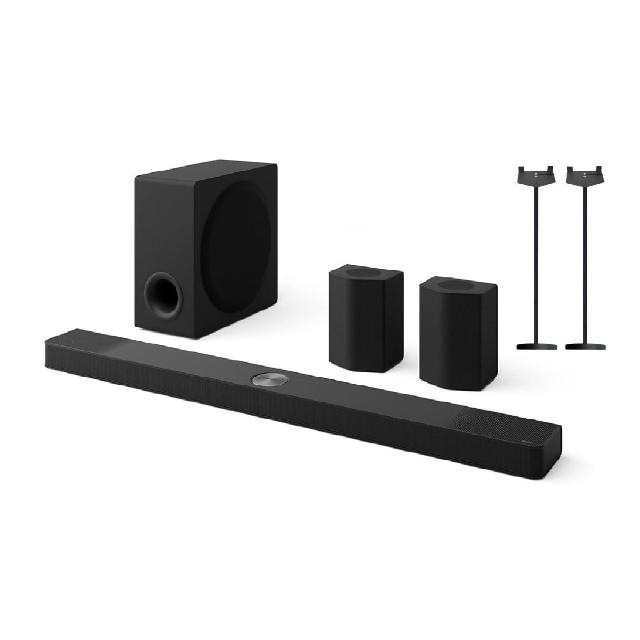 【LG 樂金】贈腳落地架 LG Soundbar S95TR AI超維度6D立體環繞聲霸 黑色 LG音響 9.1.5 聲道 震撼音效