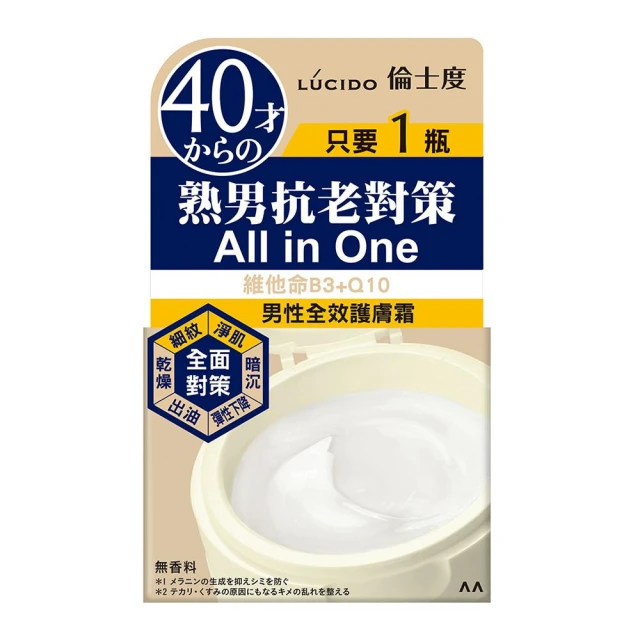 【LUCIDO 倫士度】男士去油洗面乳/泡洗顏/全效護膚凝露/護膚霜/化妝水/乳液 滿699加碼贈柔軟精 日本原裝公司貨