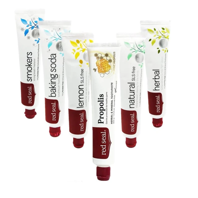 【Red Seal】紐西蘭 紅印牙膏系列 護齦蜂膠/清新草本/草本顧齒/小蘇打亮白/清香檸檬牙膏/全效護理(清潔牙齒 清新口氣 牙膏)
