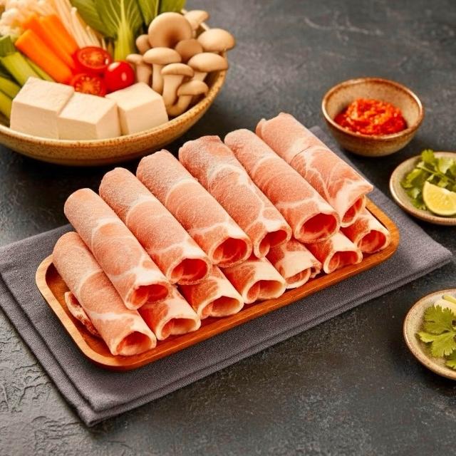 【小嚼士】霜降梅花豬肉片 1KG 3KG 超值大包裝(火鍋肉片 烤肉片 燒烤片 梅花肉 豬肉片 中秋烤肉 冷凍豬肉)