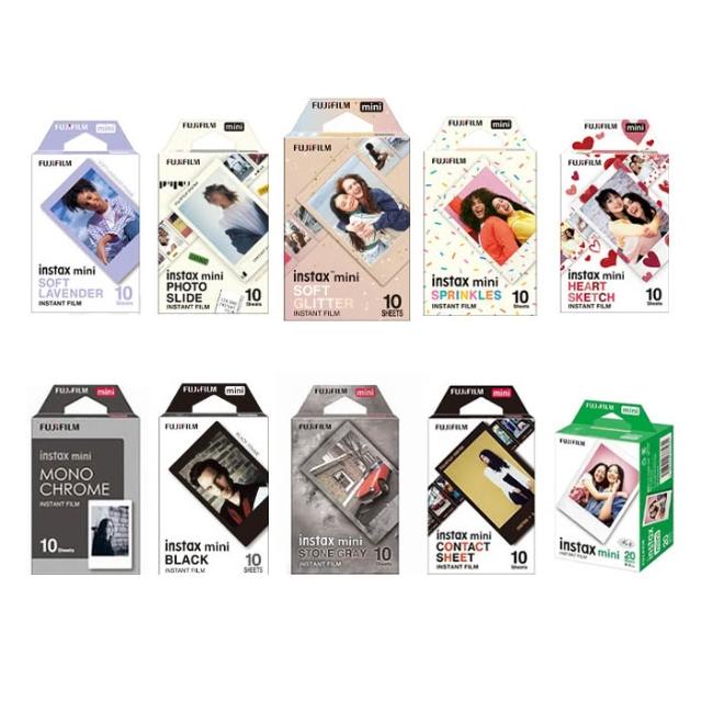 【FUJIFILM 富士】 instax mini 拍立得底片 懷舊底片 手繪愛心 正片風 雙子星 kitty