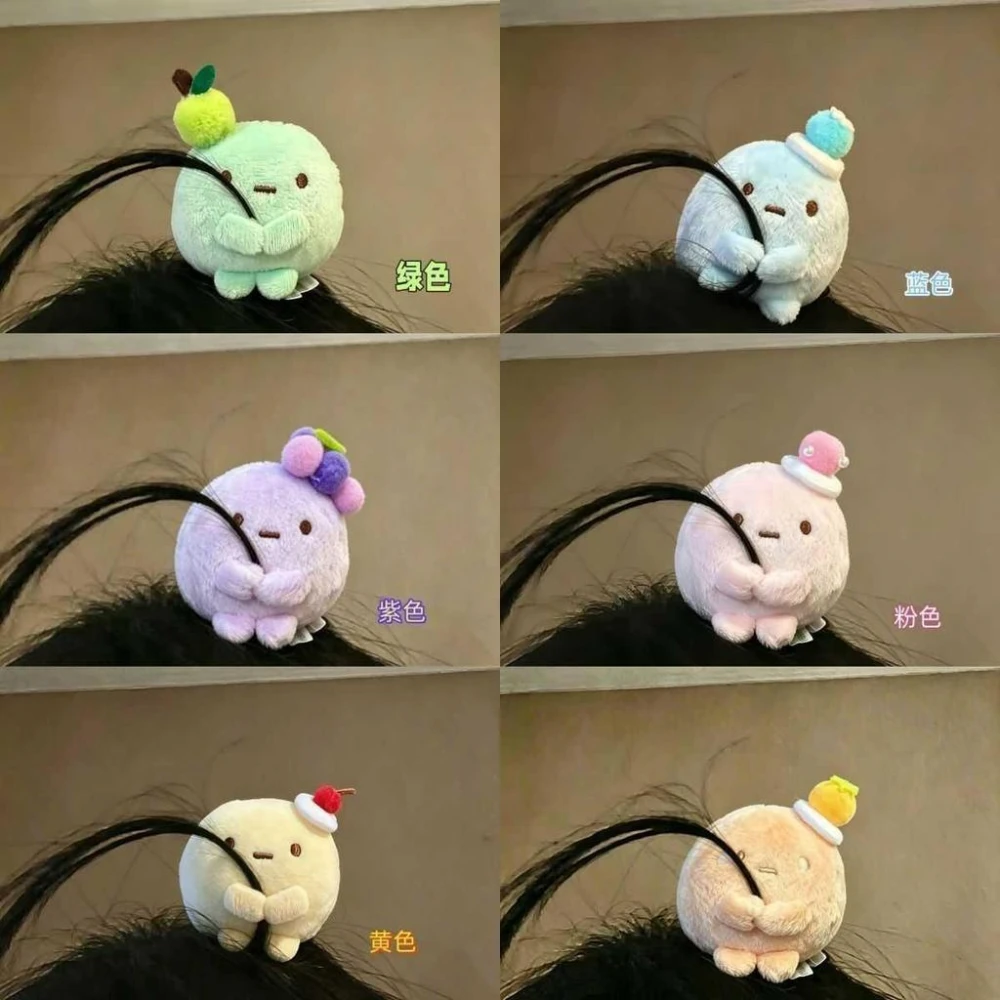 臺灣出貨-可愛髮卡髮夾角落生物三色圓子手玉粉圓藍圓黃圓玩偶送好朋友禮物