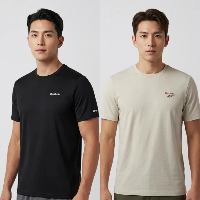 【REEBOK】買一送一 REEBOK男排汗舒爽短袖 男上衣 涼感上衣 素T 內搭上衣